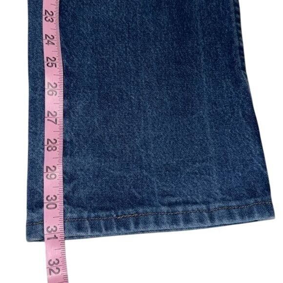 Wrangler 36x32 Mens Blue Denim Jeans 100% Cotton Straight Fit - Picture 9 of 10